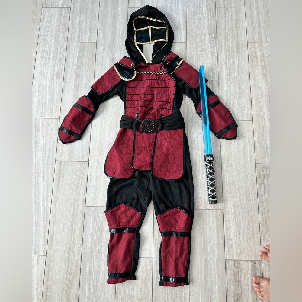 Japanese Samarai costume with sword, size 7-8y